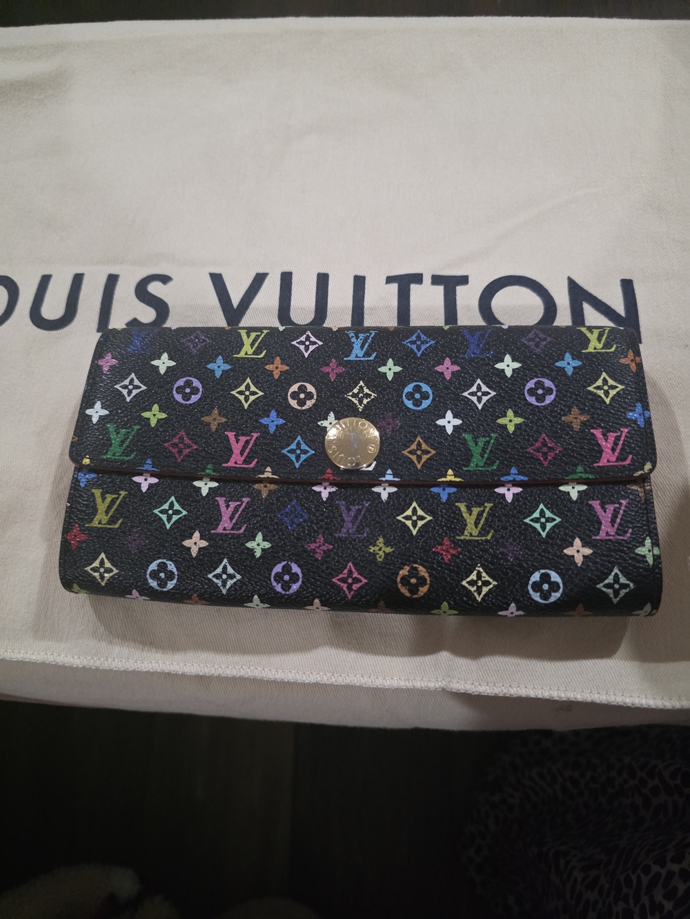 Louis Vuitton Vintage Multicolor Monogram Black Sarah Wallet. OFFERS WELCOME!!!